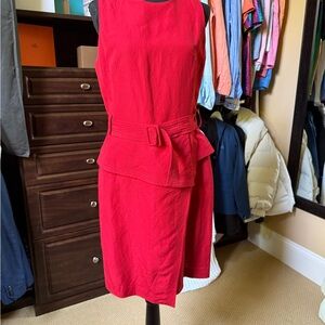 Elegant Red Sleeveless Dress Banana Republic